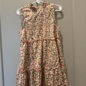 Pink Ruffled Tiered Sleeveless Sundress